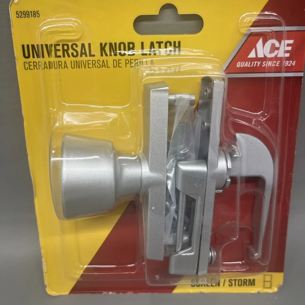 New Ace Assorted Aluminum Universal Storm Door Knob Latch 5299185